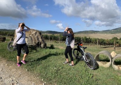 yoga in vineyard urban bikery